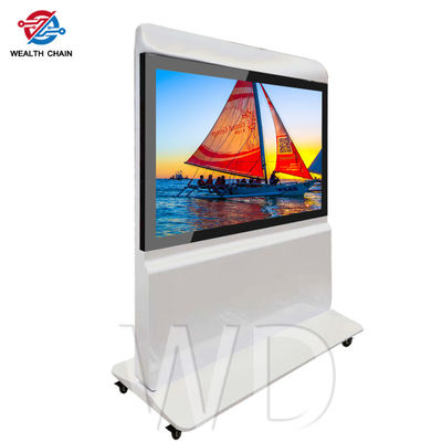 Horizontal Movable 49 Inch Indoor Digital Signage , Kiosk Interactive Touch Screen