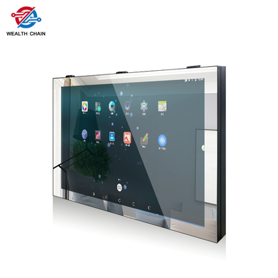 Wall-mount 30% / 50% Transmittance Mirror Outdoor LCD Digital Signage Smart TV