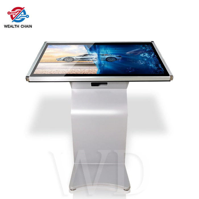 High Definition Android 8.0 CMS Multi Touch Kiosk Silver K Base