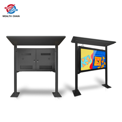 Anti - Thunder 75In Outdoor LCD Digital Signage With Canopy Full Color High Resolution