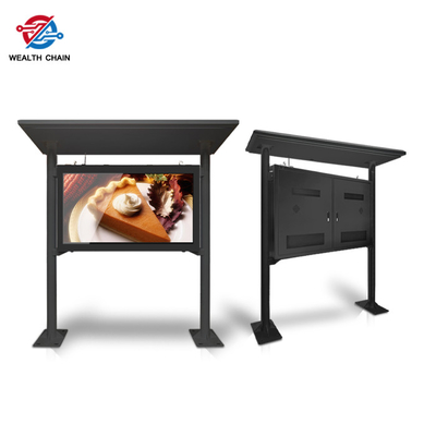 Anti - Thunder 75In Outdoor LCD Digital Signage With Canopy Full Color High Resolution