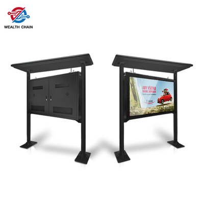 Matt Black Android 2GB RAM Outdoor LCD Digital Signage With Canopy