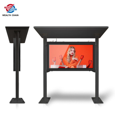 Matt Black Android 2GB RAM Outdoor LCD Digital Signage With Canopy