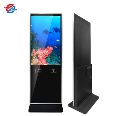 Free Standing 43'' 49'' 55'' 65'' LCD Touch Screen Kiosk Content Schdule Metal Enclosure