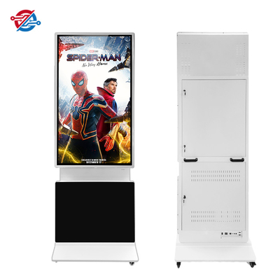 55&quot; Digital Screen Signage In Stores Or Exibition With Movable Wheels