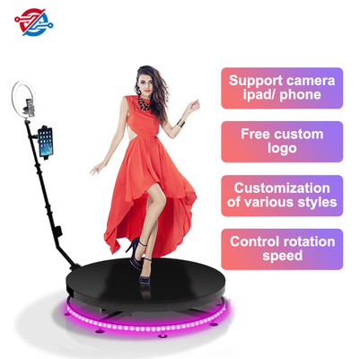 4 Person 360 Rotating Photo Booth 80cm 100cm 115cm Party Slow Rotating Spinning Camera
