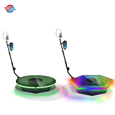 Led Mirror Glass Intelligent Remote Control Rgb Light Slow Motion Rotating 360 Photo Booth