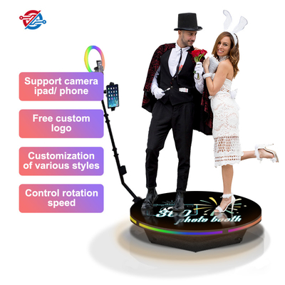 Wireless Control 360 Rotating Photo Booth Support Smartphone