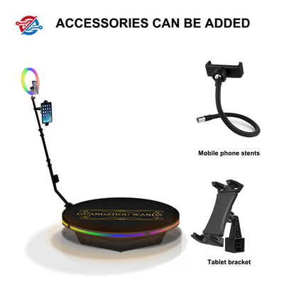 Full Color 360 Photo Booth Go Pro Camera 360 Surround Automatic Rotating Stand Platform