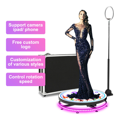 Video Spin Selfie Platform 360 Automatic Photo Booth With Rotating Stand
