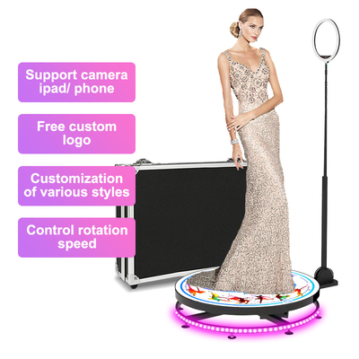 Portable Selfie Spin 360 Rotating Photo Booth Slow Motion Live Video Camera Booth