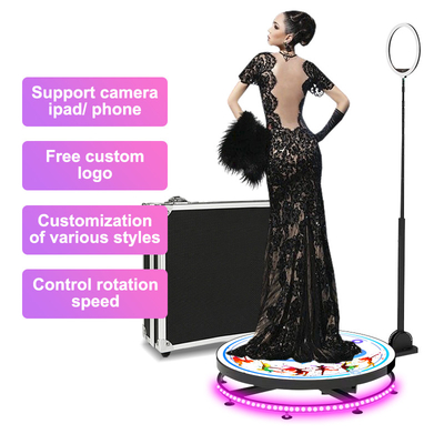 Automatic 360 Rotating Photo Booth Led Camera Spin Around Photo Booth