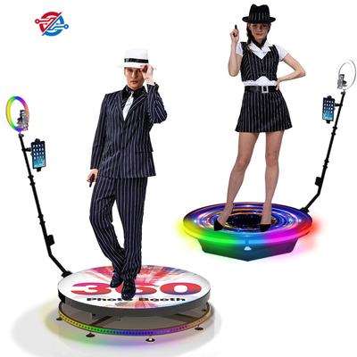 Automatic Spin 360 Photo Booth Fill Light Machine Camera Ipad Selfie Video Free Accessories
