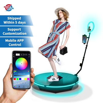 Metal Platform 360 Rotating Photo Booth With Remote Controller