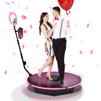 16cm Platform Height 360 Rotating Photo Booth With Ring Light