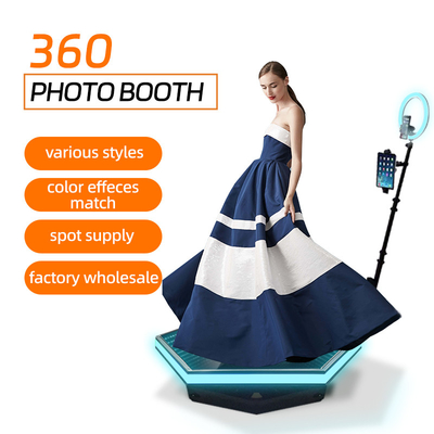 100cm Wireless RGB Automatic 360 Rotating Photo Booth Machine Selfie Video Photobooth