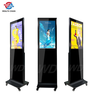 Movable wheel design 32&quot; kisok in windows system 350nits LCD screen UHD 1080P