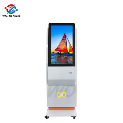 Self service 32 inches Kiosk LED light Acrylic LOGO Orange color Customization