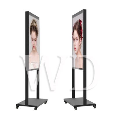Floor Standing Low Noise 2500 Cd/M2 Indoor Digital Signage With Casters