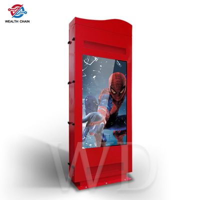 Double Sided 65&quot; Outdoor LCD Kiosk Flag Shape Bright Red Advertising Screen Signage