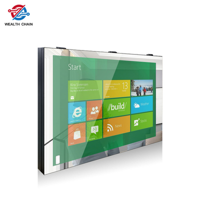 Semi Outdoor LCD Digital Signage Smart Mirror Glass T/R 50%/50% LCD Display Capacitive Touch Screen