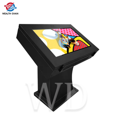 Standing Black Digital Totem Outside Use 43&quot; with 2K LCD &amp; Anti glare glass