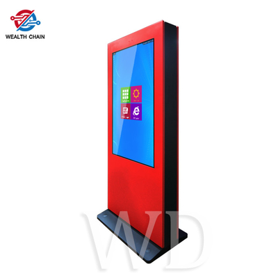 Bright Red Freestanding Signage 3000nits LCD For Outdoor All Weather Advertising