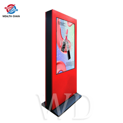 Bright Red Freestanding Signage 3000nits LCD For Outdoor All Weather Advertising