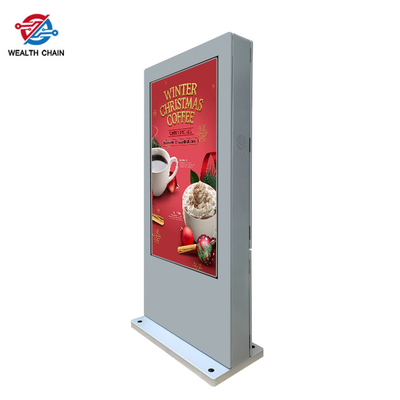 Safety Outdoor Totem Bus Station 55&quot; Advertising Outdoor Screen