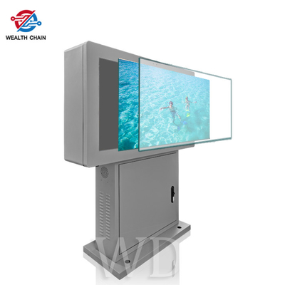 55 Inch Outdoor LCD Digital Signage 4000cd/M2 3 Screens