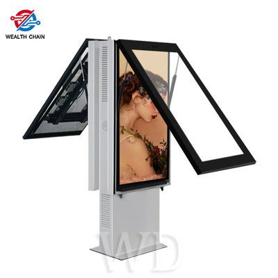 Multimedia Playing Outdoor LCD Digital Signage 43&quot; 55&quot; 65&quot; Side A+ Side B Angle