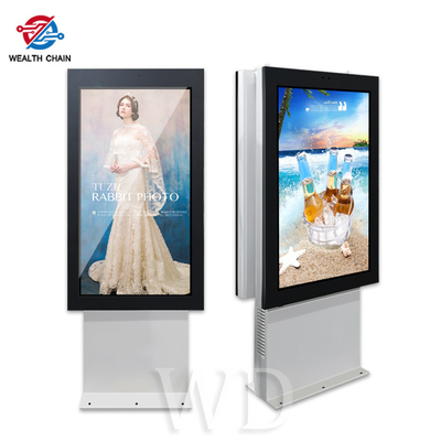 Multimedia Playing Outdoor LCD Digital Signage 43&quot; 55&quot; 65&quot; Side A+ Side B Angle
