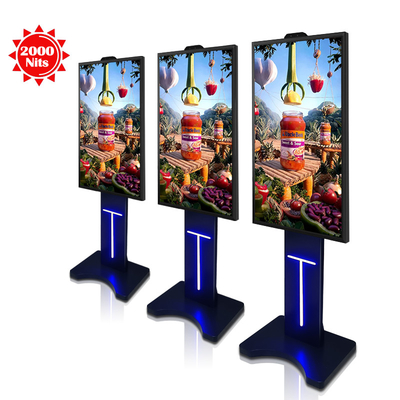65&quot; 4K Window Display High Brightness LCD Screen Fans Cooling CMS Remote Controling