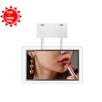 Hanging High Brightness LCD Display Dual Screens With 700nits 65&quot; 4K Touching