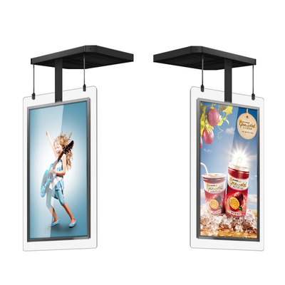 Slim Dual Sided Window Display With Temper Glass 43 / 55 Inch