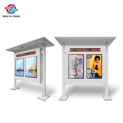 Parks And Public Spaces Use 1080P Outdoor Signage Displays Dual Screens