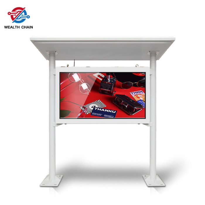 Outdoor TV 86&quot; IP55 Waterproof A+ LCD Digital Signage Shelter design