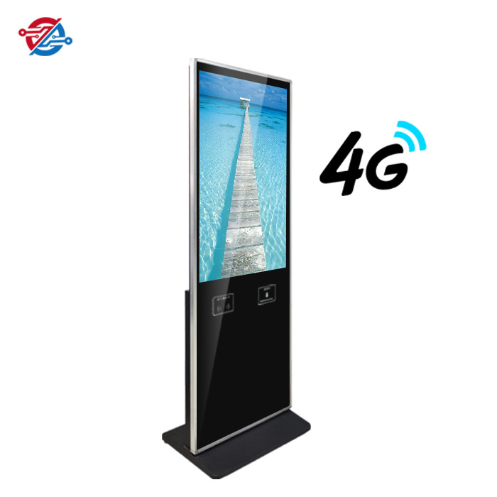 FHD 1920 X 1080P Indoor Digital Signage With 43 Inch LCD 4G WIFI LAN Network Support