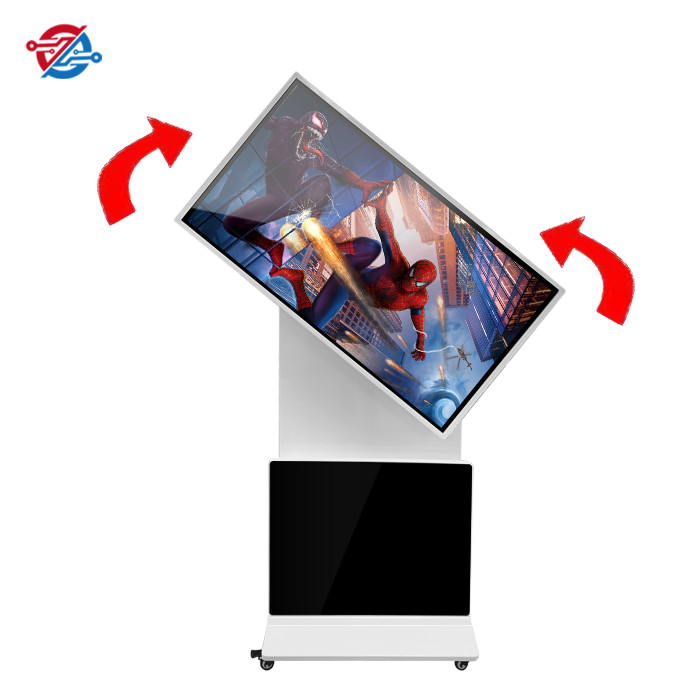 CMS Indoor Digital Signage 55 Inch One Key Switch Display Direction Between Horizontal Vertical