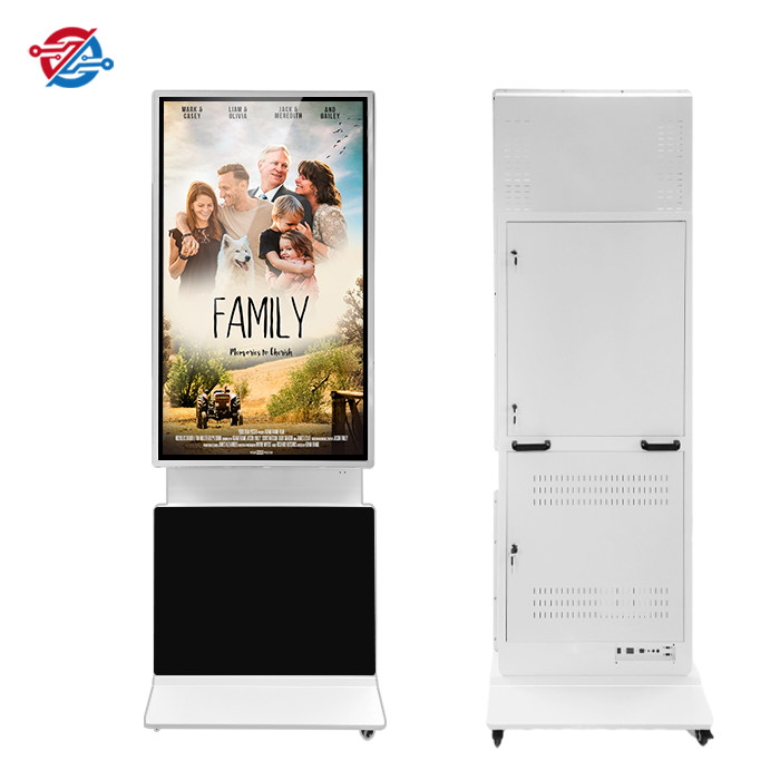 350 Nits Portable Digital Signage Touching Rotation LCD 1080P Display Floor Stand Easy Operation