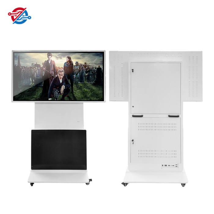 55" Digital Screen Signage In Stores Or Exibition With Movable Wheels