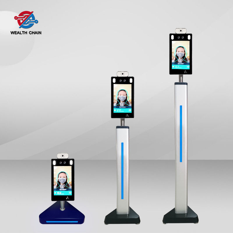 8 Inch Contactless Face Recognition Temperature Kiosk , Face Temperature Scanner
