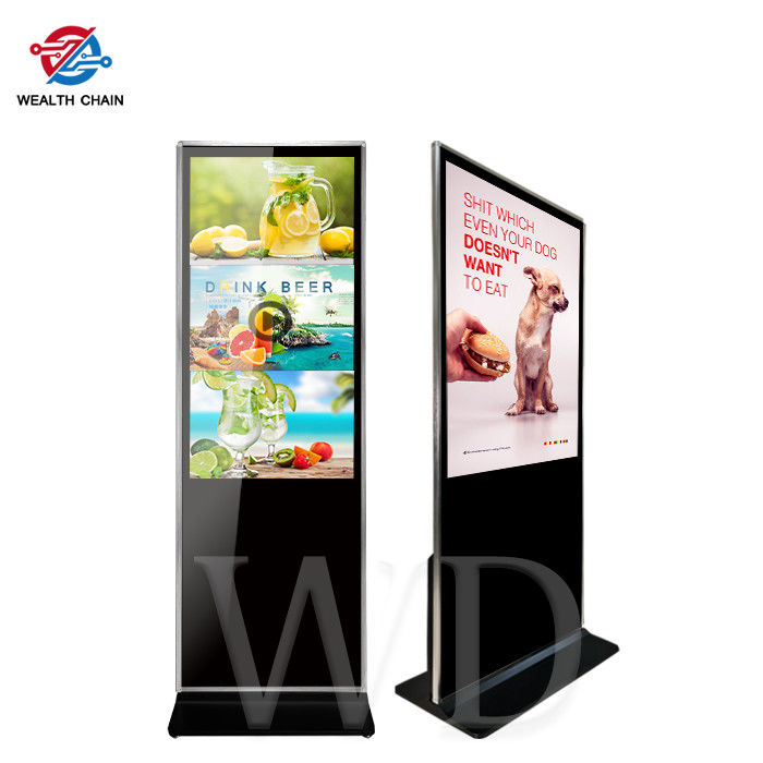 Multi Touch 16:9 1920x1080p Floor Standing Digital Signage For Service