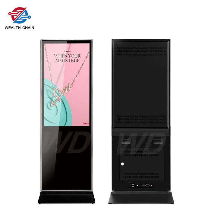Indoor 43&quot; 350nits 1920*1080 Floor Standing Digital Signage Infrared Touch Screen