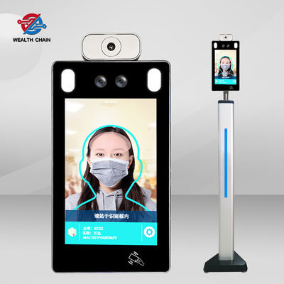 8 Inch Contactless Face Recognition Temperature Kiosk , Face Temperature Scanner